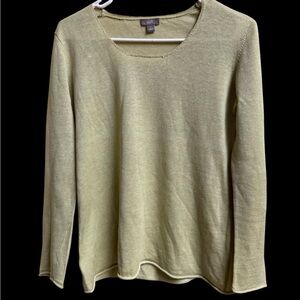J. Jill Linen Blend Green Lightweight Sweater Women’s Small